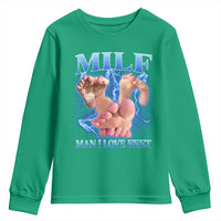 Inappropriate Adult Youth Sweatshirt Vintage Bootleg MILF Man I Love Feet