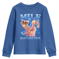 Inappropriate Adult Youth Sweatshirt Vintage Bootleg MILF Man I Love Feet
