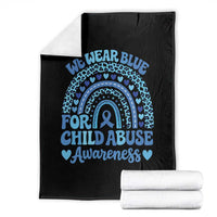 We Wear Blue Child Abuse Prevention Throw Blanket