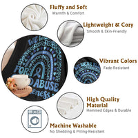 We Wear Blue Child Abuse Prevention Throw Blanket