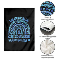 We Wear Blue Child Abuse Prevention Garden Flag
