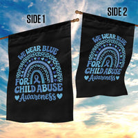 We Wear Blue Child Abuse Prevention Garden Flag