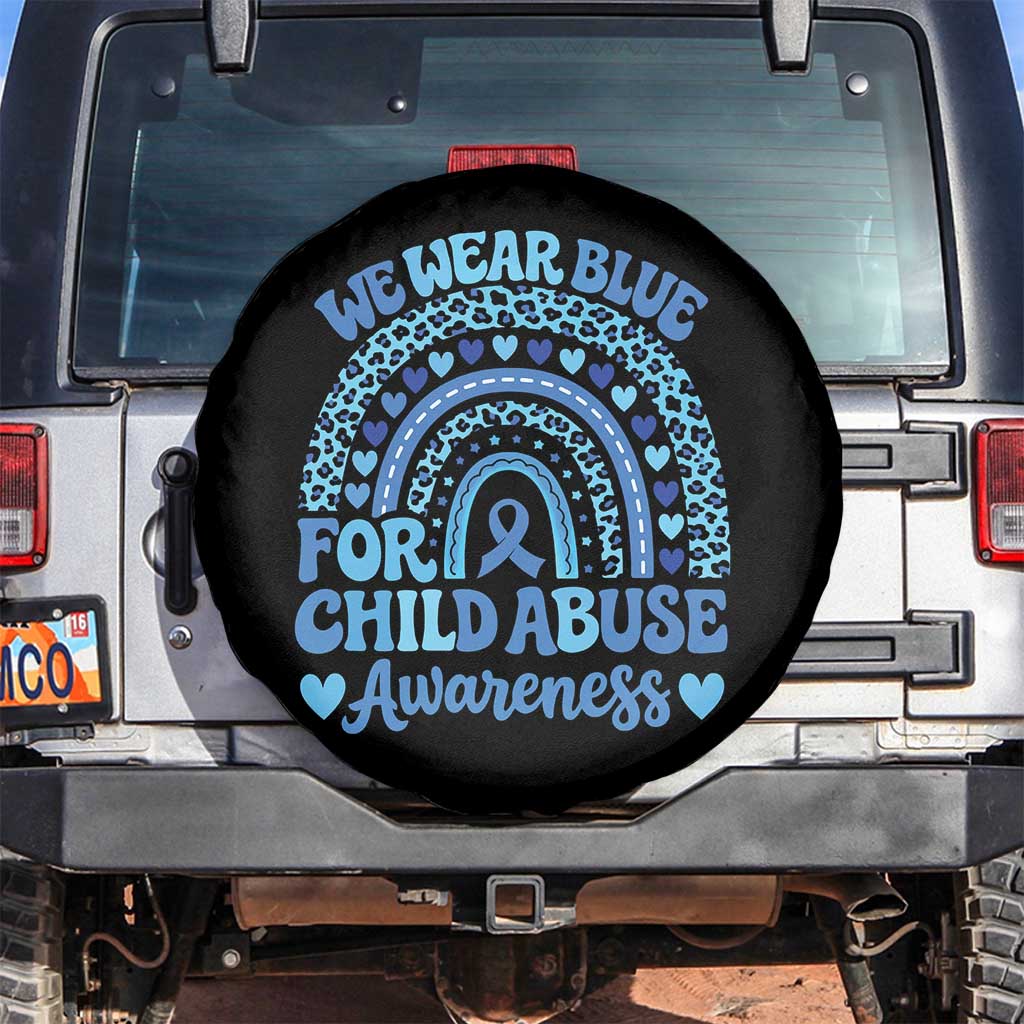 We Wear Blue Child Abuse Prevention Spare Tire Cover