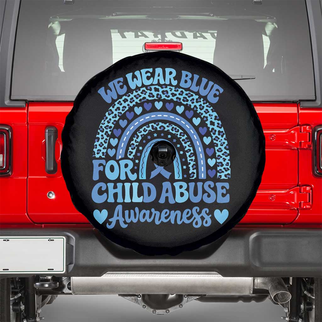We Wear Blue Child Abuse Prevention Spare Tire Cover