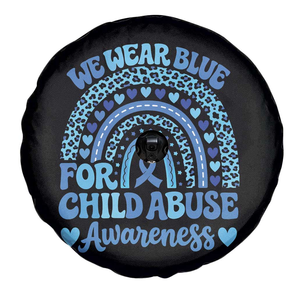 We Wear Blue Child Abuse Prevention Spare Tire Cover
