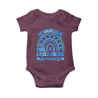 We Wear Blue Child Abuse Prevention Baby Onesie