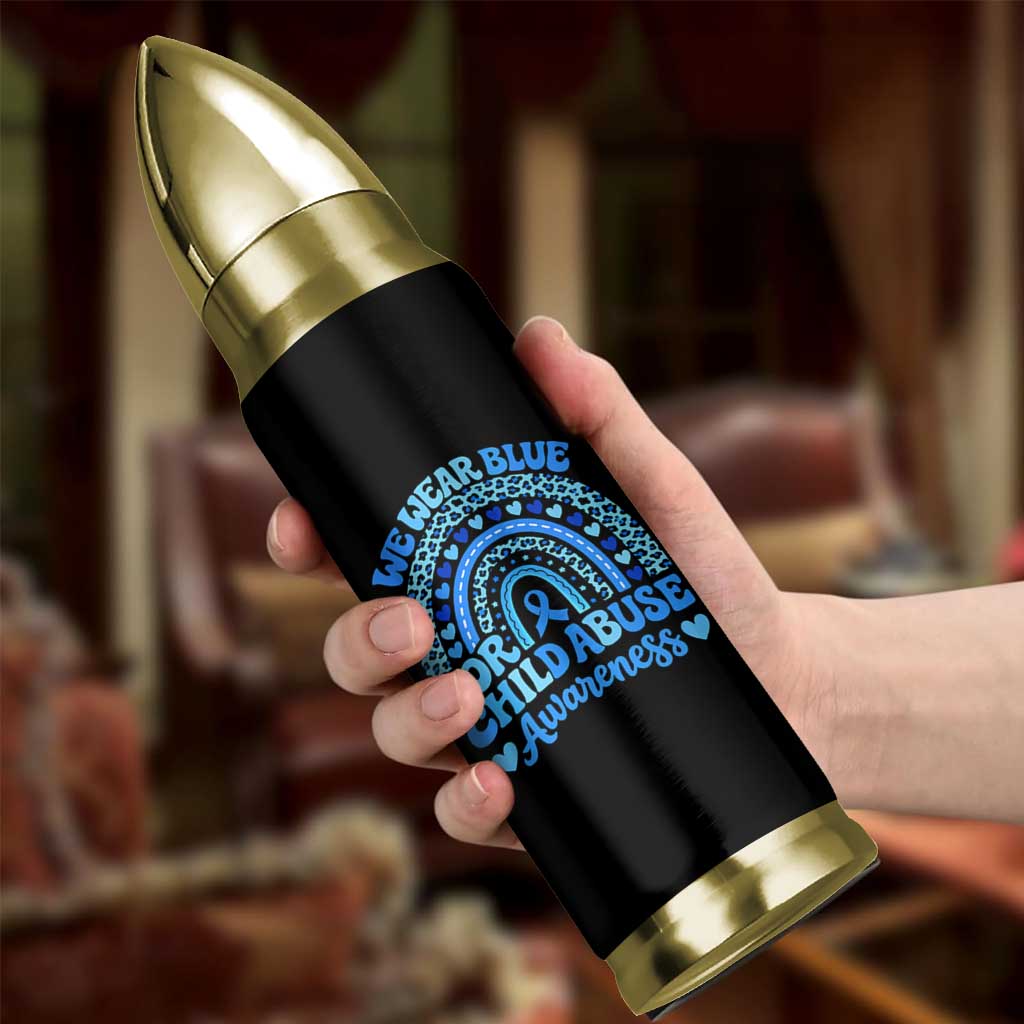 We Wear Blue Child Abuse Prevention Bullet Tumbler