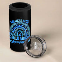 We Wear Blue Child Abuse Prevention 4 in 1 Can Cooler Tumbler