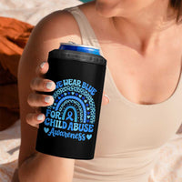 We Wear Blue Child Abuse Prevention 4 in 1 Can Cooler Tumbler