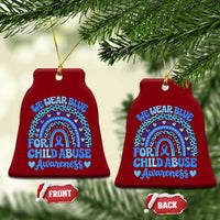 We Wear Blue Child Abuse Prevention Ceramic Ornament