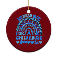 We Wear Blue Child Abuse Prevention Ceramic Ornament
