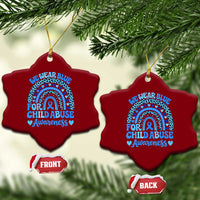 We Wear Blue Child Abuse Prevention Ceramic Ornament