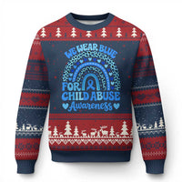 We Wear Blue Child Abuse Prevention Ugly Christmas Sweater