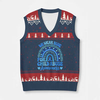 We Wear Blue Child Abuse Prevention V-Neck Knit Sweater Vest