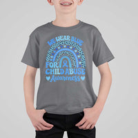 We Wear Blue Child Abuse Prevention T Shirt For Kid