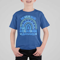 We Wear Blue Child Abuse Prevention T Shirt For Kid