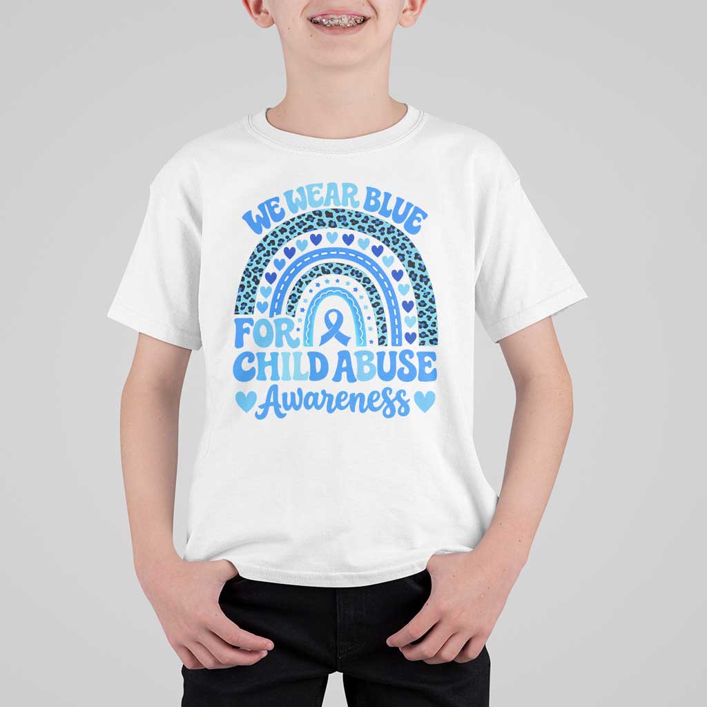 We Wear Blue Child Abuse Prevention T Shirt For Kid
