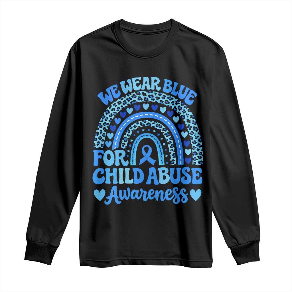 We Wear Blue Child Abuse Prevention Long Sleeve Shirt