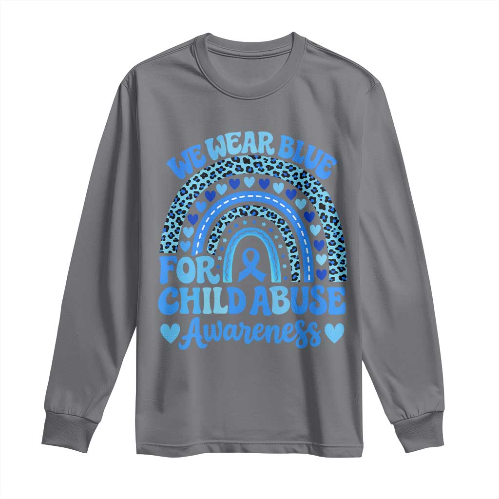 We Wear Blue Child Abuse Prevention Long Sleeve Shirt