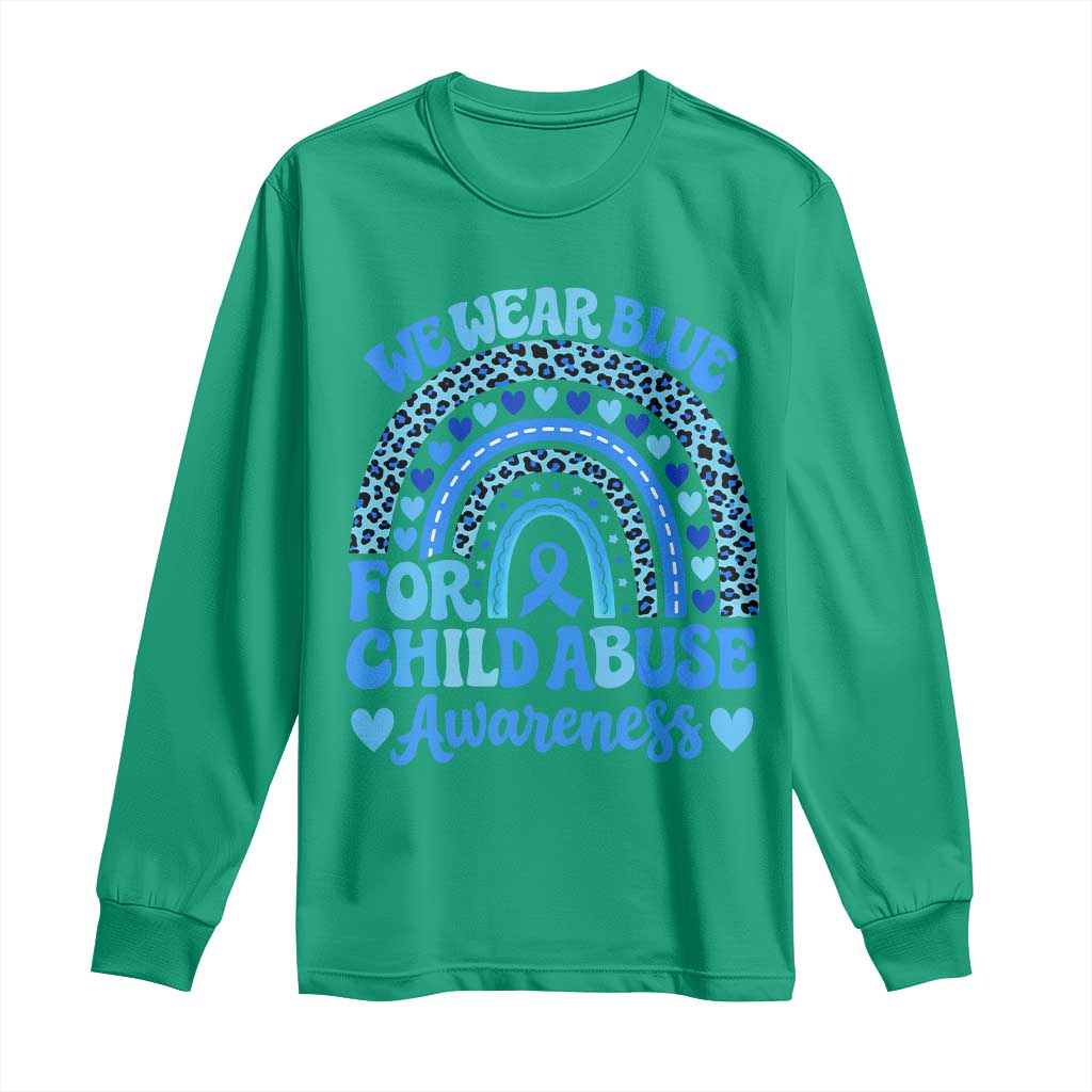 We Wear Blue Child Abuse Prevention Long Sleeve Shirt
