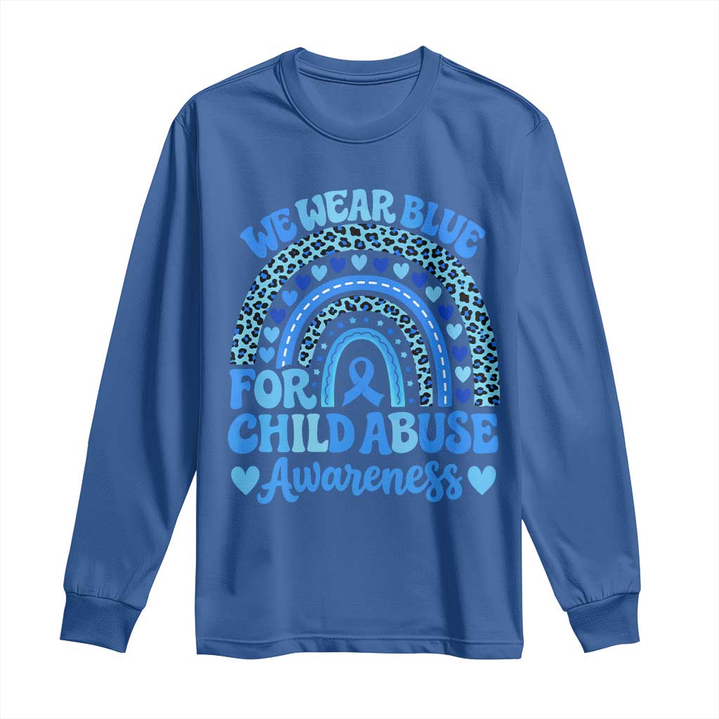 We Wear Blue Child Abuse Prevention Long Sleeve Shirt