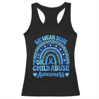 We Wear Blue Child Abuse Prevention Racerback Tank Top