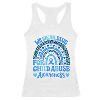 We Wear Blue Child Abuse Prevention Racerback Tank Top