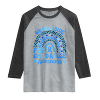 We Wear Blue Child Abuse Prevention Raglan Shirt