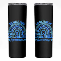 We Wear Blue Child Abuse Prevention Skinny Tumbler