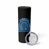 We Wear Blue Child Abuse Prevention Skinny Tumbler