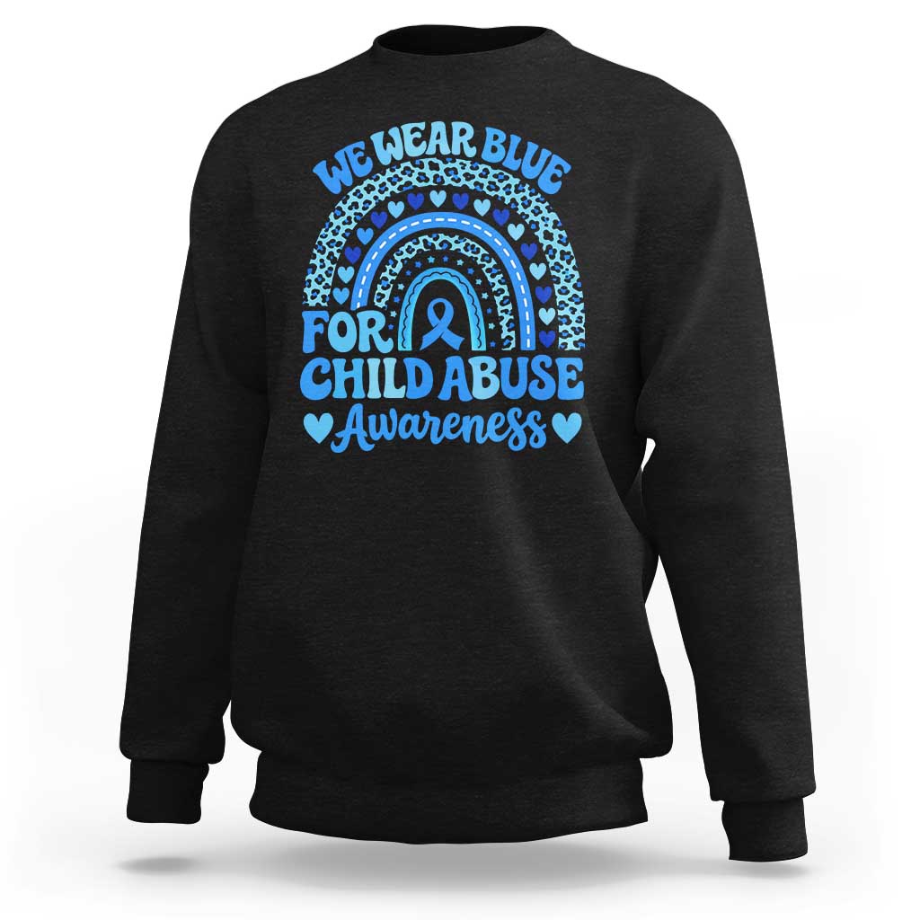 We Wear Blue Child Abuse Prevention Sweatshirt