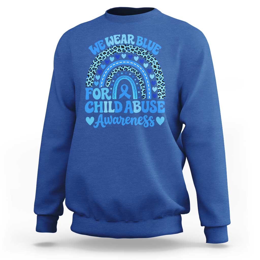 We Wear Blue Child Abuse Prevention Sweatshirt