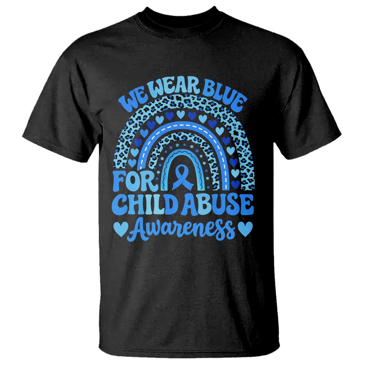 We Wear Blue Child Abuse Prevention T Shirt