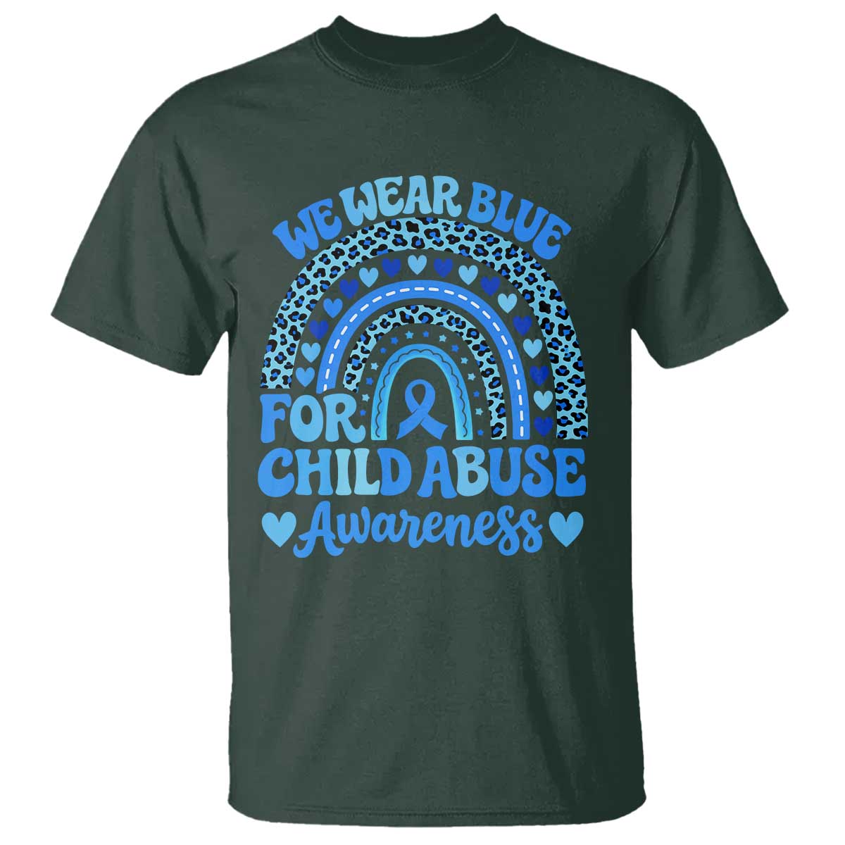 We Wear Blue Child Abuse Prevention T Shirt
