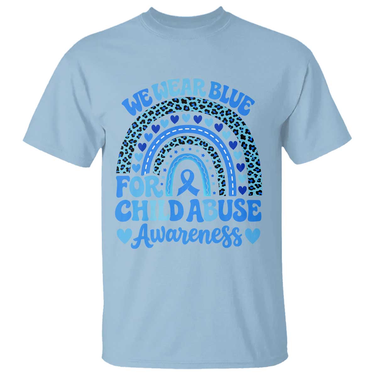 We Wear Blue Child Abuse Prevention T Shirt