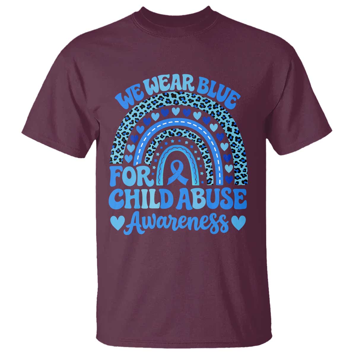 We Wear Blue Child Abuse Prevention T Shirt