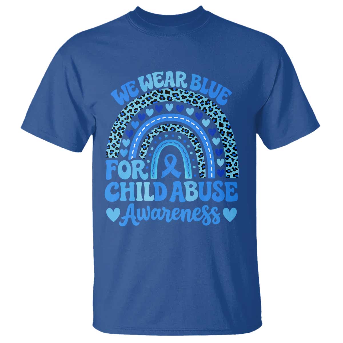 We Wear Blue Child Abuse Prevention T Shirt
