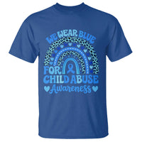 We Wear Blue Child Abuse Prevention T Shirt