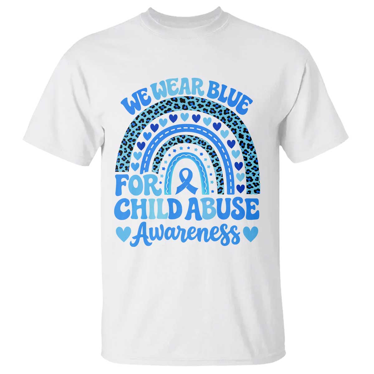 We Wear Blue Child Abuse Prevention T Shirt