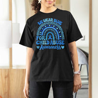We Wear Blue Child Abuse Prevention T Shirt For Women