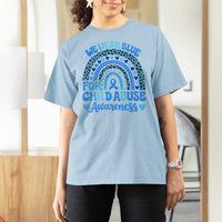 We Wear Blue Child Abuse Prevention T Shirt For Women
