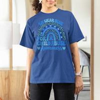 We Wear Blue Child Abuse Prevention T Shirt For Women