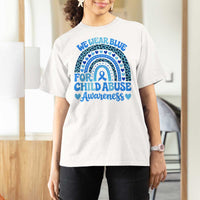 We Wear Blue Child Abuse Prevention T Shirt For Women