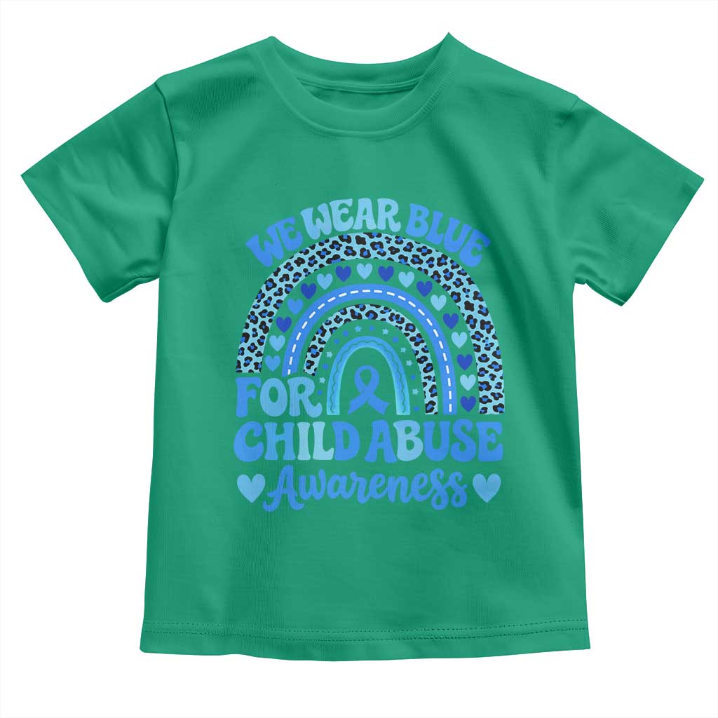 We Wear Blue Child Abuse Prevention Toddler T Shirt