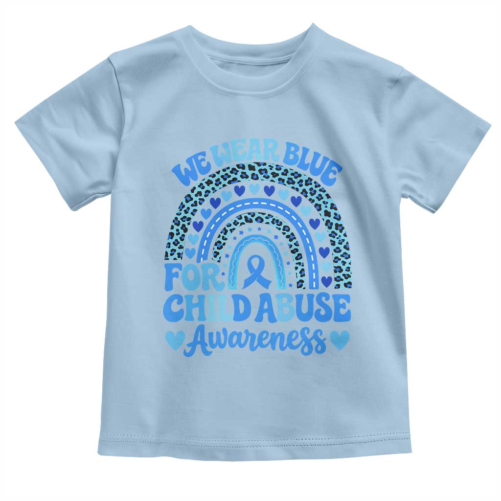 We Wear Blue Child Abuse Prevention Toddler T Shirt