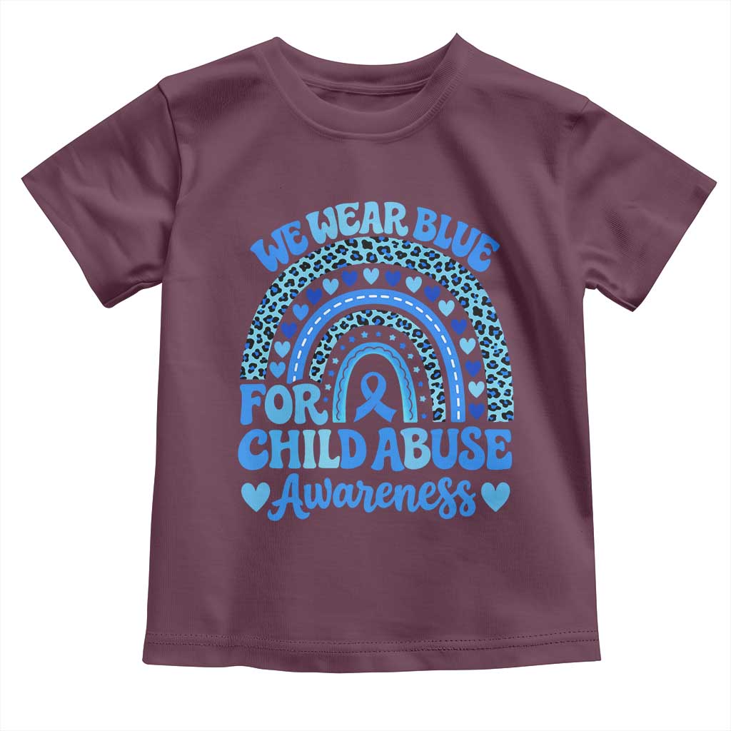 We Wear Blue Child Abuse Prevention Toddler T Shirt