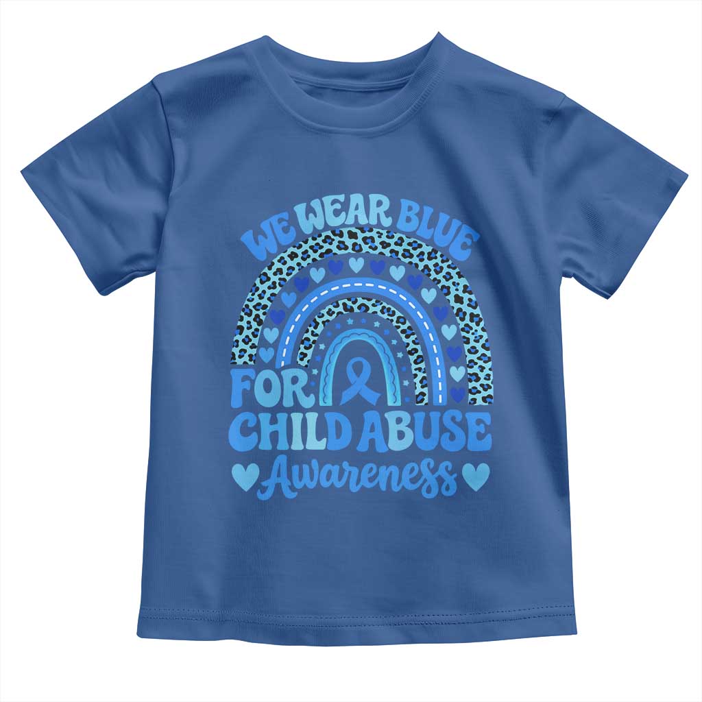 We Wear Blue Child Abuse Prevention Toddler T Shirt