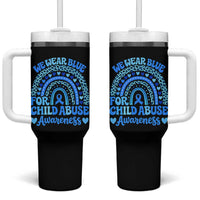 We Wear Blue Child Abuse Prevention Tumbler With Handle