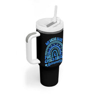 We Wear Blue Child Abuse Prevention Tumbler With Handle
