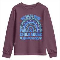 We Wear Blue Child Abuse Prevention Youth Sweatshirt
